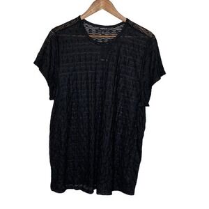 NEW Torrid Womens Sheer Floral Mesh Top 3X Black Whimsigoth Romantic Going Out